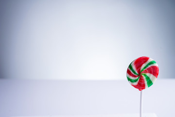 Colorful lolipop candy on white isolated background
