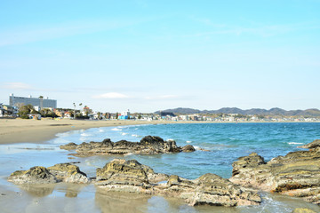 三浦海岸　三浦市南下浦町上宮田の風景