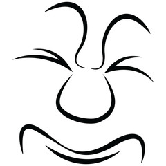 Cartoon faces expressions vector set