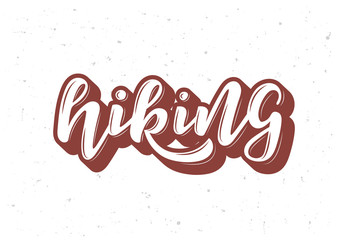 Hiking hand drawn lettering
