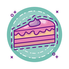 patch of slice sweet cake