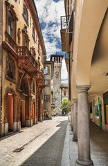 Fototapeta premium Beautiful urban landscape of Bergamo