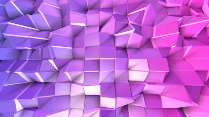 3d surface as 3d low poly abstract geometric background with modern gradient colors, red blue violet. 5
