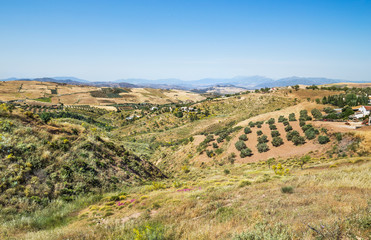 Scenic landscape near Malaga, Andalusia, Spain.