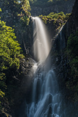 Fototapeta na wymiar Madeira levada walk Risco waterfall
