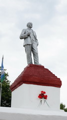 Monument V.I. Lenin on the square in the city of Lebedyan