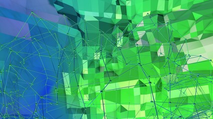 3d surface as 3d low poly abstract geometric background with modern gradient colors, blue green 7