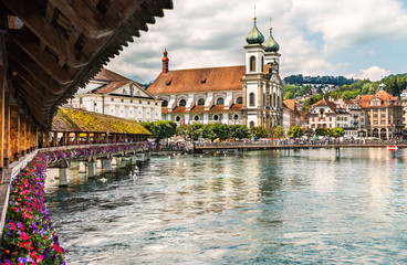 Fototapeta na wymiar Historic city center of Lucerne