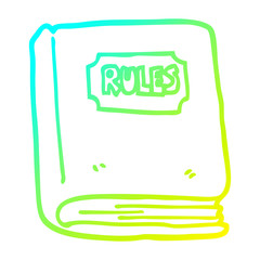 cold gradient line drawing cartoon rule book