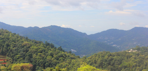 Mountains and light in the morning Beautiful natural landscape in the summer time - Image