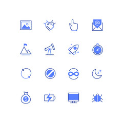 Business and safety - line design style icons set