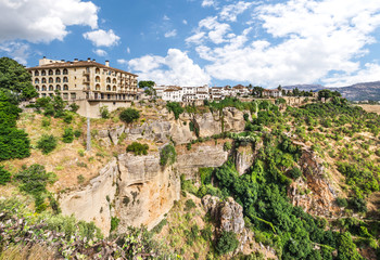 Fototapeta na wymiar View on the old town of Ronda, Spain