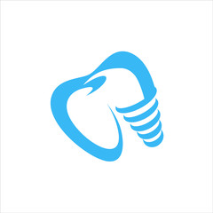 Health Business logo tooth implant illustration