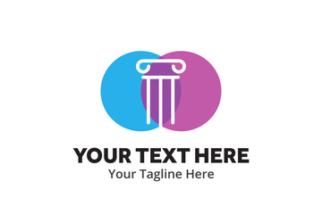 law logo unique simple logo creative design in flat style with color . justice logo creative simple logo for lawyer identity and business