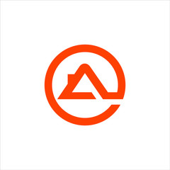 Property industry logo roof housing icon