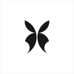 Animal logo black abstract moth silhouette