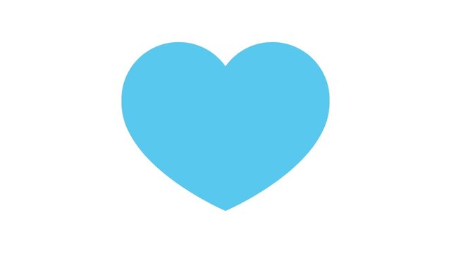  Icon of a blue beating heart on a white background.
