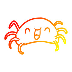 warm gradient line drawing halloween spider