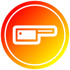 meat cleaver circular in hot gradient spectrum