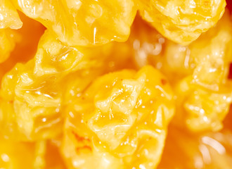 Yellow raisins as background