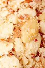 Ground peanuts as an abstract background