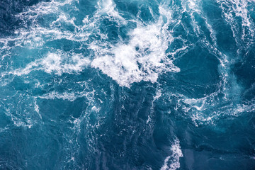 Fototapeta na wymiar sea water- blue transparent fresh ocean water background