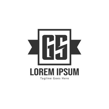 Initial GS logo template with modern frame. Minimalist GS letter logo vector illustration