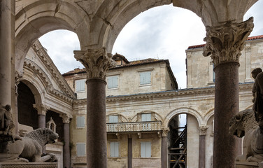 Obraz premium Split, Croatia. Cathedral inside of ancient Diocletian's Palace. 