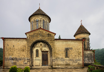 Fototapeta na wymiar Ancient church architecture in Georgia. Georgia, Mozameta monastery, Kutaisi, Imeretia region 