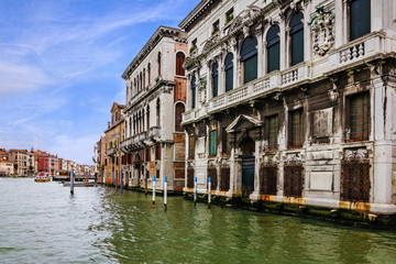 Fototapeta na wymiar Venice architectural sea view, Grand canal, Italy