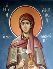 Obraz premium icon from a small Greek church