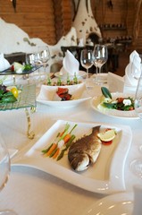 The covered table. In expectation of visitors.