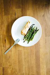 Healthy meal with fish