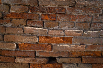 Background of brick old masonry wall texture