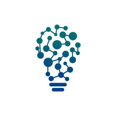 Abstract Lamp Logo Design Template Vector Image