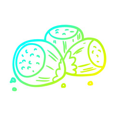 cold gradient line drawing hazelnuts