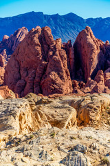 Rock formations in Valley of Fire State Park, Nevada USA