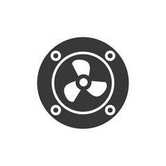 Fototapeta premium Exhaust fan icon template black color editable. Exhaust fan symbol vector sign isolated on white background. Simple logo vector illustration for graphic and web design.