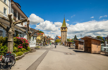 Streets of Lindau, Bavaria, Germany - obrazy, fototapety, plakaty