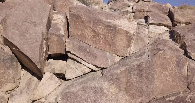 Petroglyphs, Coyote Hole Canyon,  Joshua tree, yucca valley,california, mojave desert