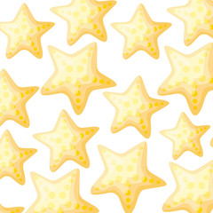 pattern cute starfishes animals background