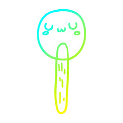 cold gradient line drawing cartoon lollipop