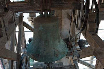 Fototapeta premium The bell in the tower of St Anastacia's Cathedral, Old Town, Zadar 