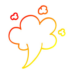 warm gradient line drawing cartoon gust of air