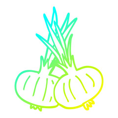 cold gradient line drawing cartoon brown onions