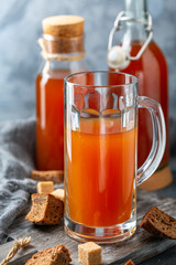 Bread kvass. Refreshing drink of Russian cuisine.