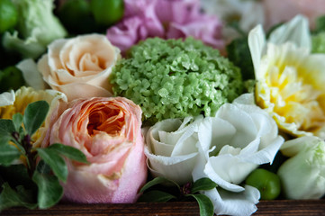 flower arrangement, mix of colors