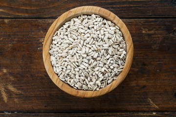 peeled sunflower seeds in a plate