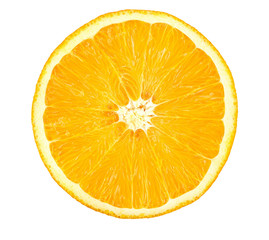Sliced fresh orange isolated