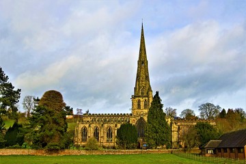 Fototapeta na wymiar St Oswald's Church, Ashbourne, Derbyshire